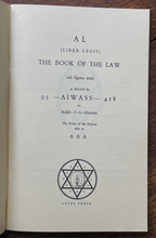 THE BOOK OF THE LAW - Aleister Crowley, 1973 - O.T.O. THELEMA OCCULT MAGICK