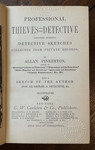 PROFESSIONAL THIEVES AND THE DETECTIVE - Pinkerton, 1883 - TRUE CRIME - SIGNED