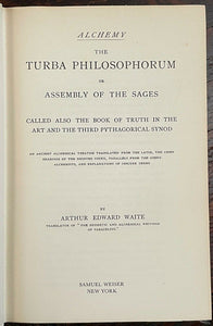 TURBA PHILOSOPHORUM or ASSEMBLY OF THE SAGES - A.E. Waite, 1970 ANCIENT ALCHEMY