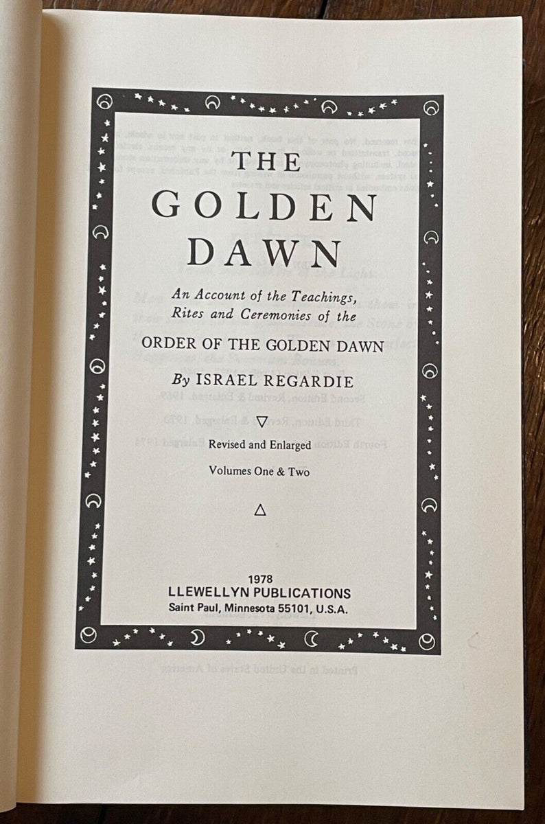 THE GOLDEN DAWN - Israel Regardie, 1978 OCCULT HERMETIC MAGICK