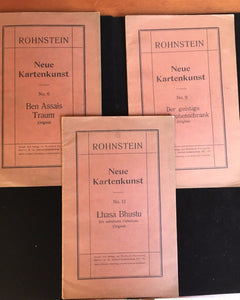Neue Kartenkunst New Cards Art, Dr. R. Rohnstein 3 Vols Ltd. Ed 1920 Card Tricks