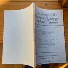 1975 JOURNAL OF AMERICAN SOCIETY FOR PSYCHICAL RESEARCH ASPR - ESP, OUT OF BODY