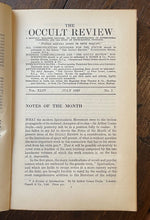THE OCCULT REVIEW - Vol 44, 6 Issues 1926 - GHOSTS, MYTHS, OCCULTISM, A.E. WAITE