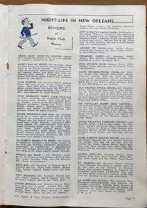 NEW ORLEANS BLUE BOOK - NOLA ENTERTAINMENT MAGAZINE, 1951 - FRENCH QUARTER