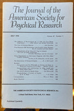 1975 JOURNAL OF AMERICAN SOCIETY FOR PSYCHICAL RESEARCH ASPR - OUT OF BODY, OBE