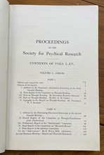 1904 - SOCIETY FOR PSYCHICAL RESEARCH - COMBINED INDEX, for YEARS 1882-1901