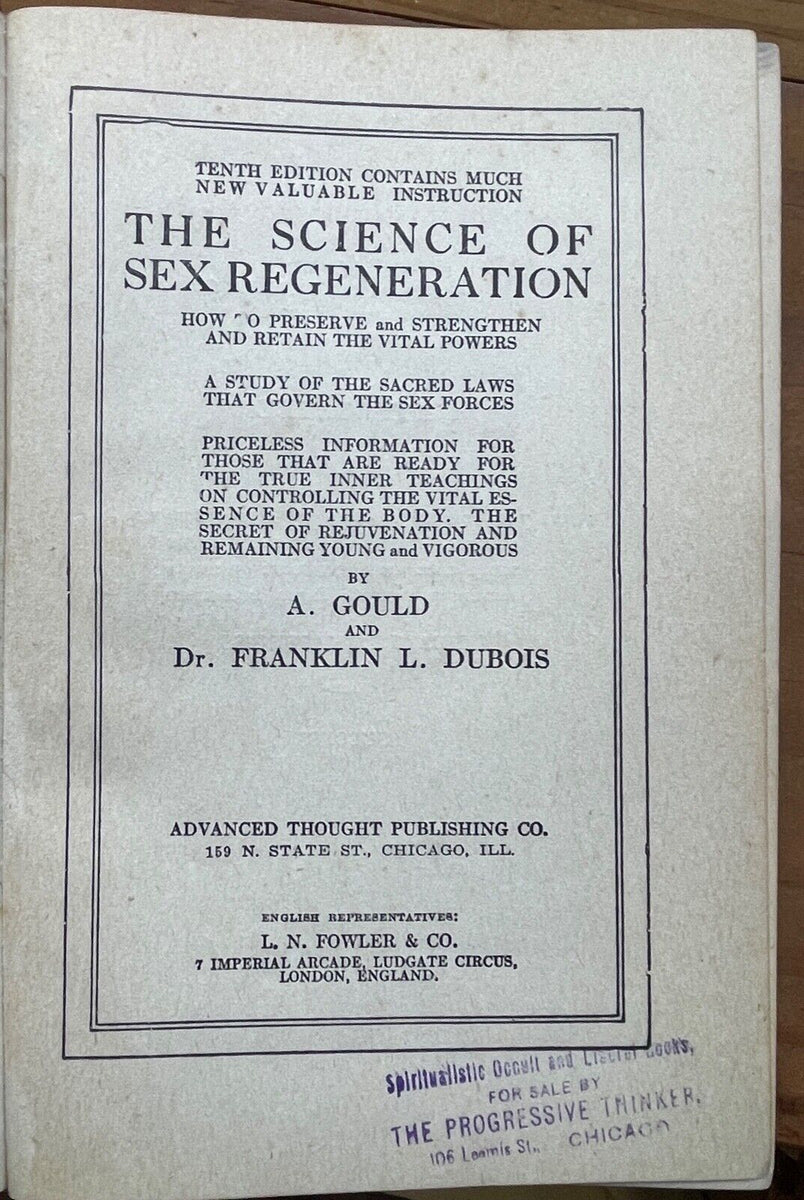 1911 Science Of Sex Regeneration Sexuality Marriage Divorce Vitali Black Cat Caboodle