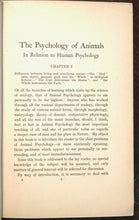 PSYCHOLOGY OF ANIMALS - Alverdes, 1st Ed 1932 - SOCIAL INSTINCT ANIMAL BEHAVIOR