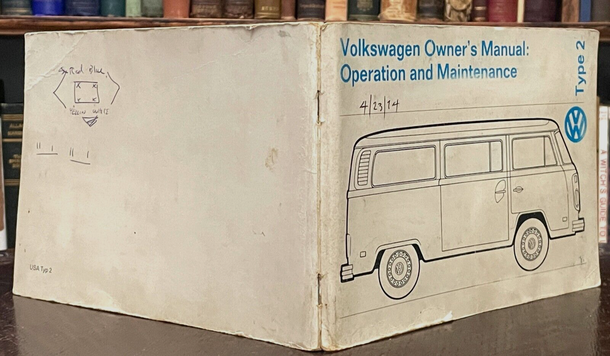 1974 - VW VOLKSWAGEN BUS TYPE 2 - OWNER'S MANUAL + ORIGINAL ID CARD ...