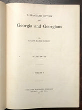 STANDARD HISTORY OF GEORGIA - Knight, 1st 1917 - 6 Vols SCARCE SOUTHERN SOUTH