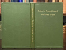 1904 - SOCIETY FOR PSYCHICAL RESEARCH - COMBINED INDEX, for YEARS 1882-1901