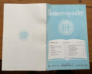 HOMOEOPATHY - BRITISH HOMOEOPATHIC ASSN - ALTERNATIVE NATURAL MEDICINE, Feb 1953