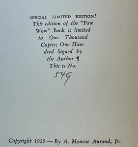 THE "POW-WOW" BOOK - 1st & Ltd Ed, 1929 - MAGICK CONJURE HEALING WITCH - SIGNED