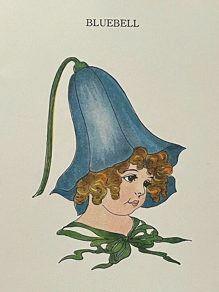 FLOWER BABIES' BOOK 1914 ART NOUVEAU ILLUSTRATED FLOWER FAIRIES FAIR