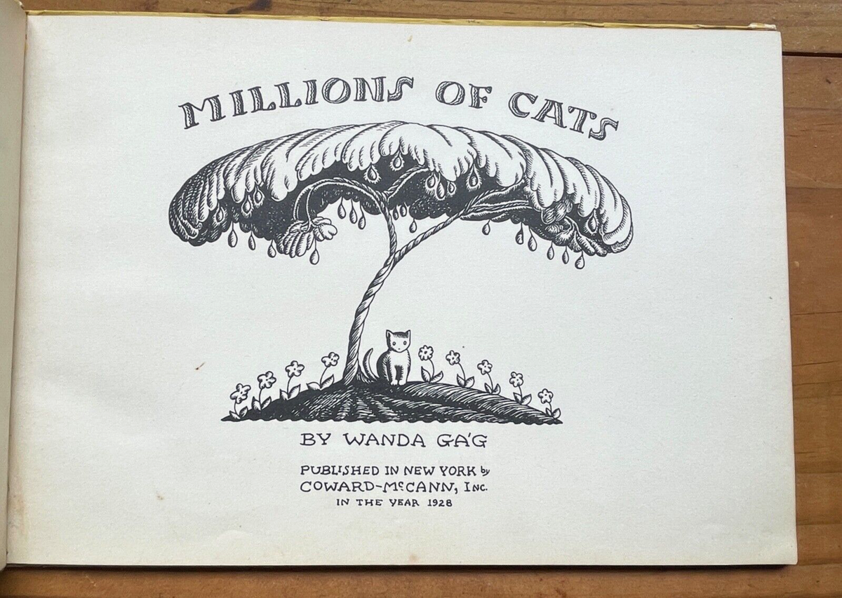 MILLIONS OF CATS 1st Ed 1st Issue 1928 WANDA GAG ILLUSTRATED CH millions-of-cats-1st-ed-1st-issue-1928-wanda-gag-illustrated-ch