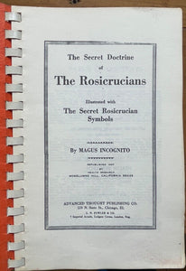SECRET DOCTRINE OF THE ROSICRUCIANS - Atkinson, 1967 ROSY CROSS MYSTERIES OCCULT