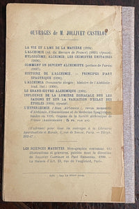 GREAT WORK OF ALCHEMY - LE GRAND OEUVRE ALCHIMIQUE - Castelot, 1901 OCCULT