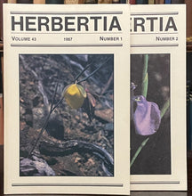 HERBERTIA - 2 ISSUES 1987 (COMPLETE YEAR) - BOTANICAL HERBAL PLANTS BULBS
