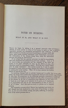 NOTES ON NURSING: WHAT IT IS , AND WHAT IT IS NOT - Florence Nightingale, 1910