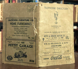 CARTERSVILLE & ACWORTH, GEORGIA - SOUTHERN BELL TELEPHONE DIRECTORY, 1940s