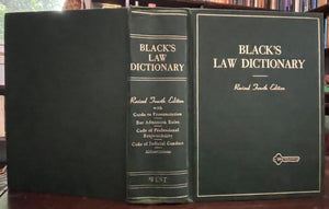 BLACK'S LAW DICTIONARY WITH PRONUNCIATION GUIDE - 4th Edition, 1968