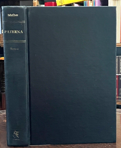 PATERNA: AUTOBIOGRAPHY OF COTTON MATHER - 1978 - PURITAN THEOLOGY COLONIAL LIFE
