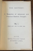 THE ESOTERIC: ADVANCED & PRACTICAL ESOTERIC THOUGHT - Butler, 1st 1888 - OCCULT