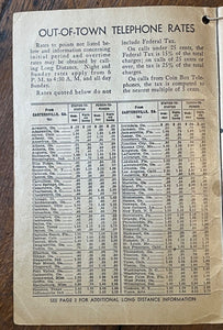 CARTERSVILLE & ACWORTH, GEORGIA - SOUTHERN BELL TELEPHONE DIRECTORY, 1940s