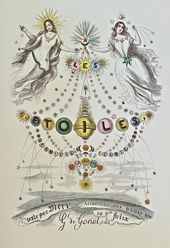 LES ETOILES [THE STARS] - Grandville, 1st 1849 - Illustrated ASTRONOMICAL PLATES