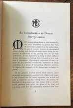 INTRODUCTION TO DREAM INTERPRETATION - Manly P. Hall, 1955 - DREAMS SYMBOLS