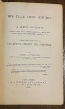 OUR PLACE AMONG INFINITIES - Proctor, 1883 - EARTH, LIFE IN UNIVERSE, ASTROLOGY