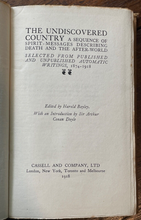 SPIRIT MESSAGES DESCRIBING DEATH & THE AFTERLIFE - 1918 - A.C. DOYLE, SPIRITS