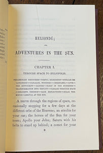 HELIONDÉ OR, ADVENTURES IN THE SUN - Arno Press, 1st 1976 - VICTORIAN SCI FI