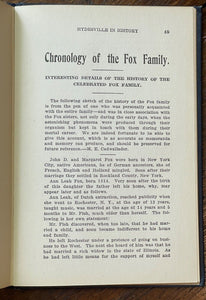 HYDESVILLE IN HISTORY - 1st 1917 - FOX SISTERS SPIRITUALISM SPIRITS AFTERLIFE