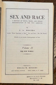 SEX AND RACE - Rogers, 1967-1980 Complete 3 Vol SET - RACISM, AFRICAN AMERICAN