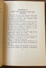 SIGNS, OMENS AND SUPERSTITIONS - 1st 1918 - DIVINATION, MAGICK, FOLKLORE, LUCK