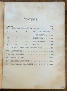 FORTUNE-TELLING, Madame Xanto, 1913 - TAROT ASTROLOGY PALMISTRY DIVINATION MAGIC