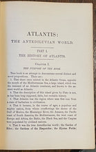 ATLANTIS: THE ANTEDILUVIAN WORLD - Donnelly, 1910 - ANCIENT CIVILIZATION, EMPIRE