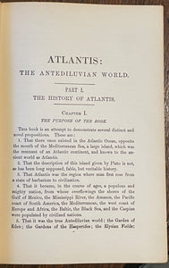 ATLANTIS: THE ANTEDILUVIAN WORLD - Donnelly, 1910 - ANCIENT CIVILIZATION, EMPIRE