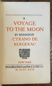 1899 - VOYAGE TO THE MOON - de Bergerac FANTASY SCIENCE SATIRE RELIGIOUS BELIEFS