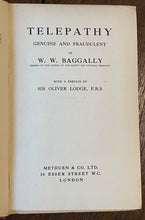 TELEPATHY: GENUINE & FRAUDULENT - 1st 1917 - ESP, MIND READING, OCCULT