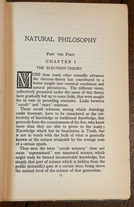 A.E. THIERENS - NATURAL PHILOSOPHY - 1st 1920 - ASTROLOGY HERMETIC OCCULT MAGICK