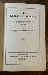 ENCHANTED BOUNDARY - 1st 1930 - PSYCHIC OCCULT PHENOMENA SPIRITUALISM BELIEFS