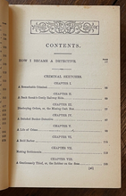 PROFESSIONAL THIEVES AND THE DETECTIVE - Pinkerton, 1883 - TRUE CRIME - SIGNED