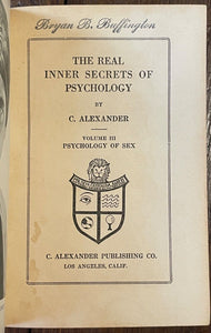 INNER SECRETS OF PSYCHOLOGY - C. Alexander, 1st 1924 - MAGIC, PSYCH, SELF-HELP