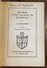 INNER SECRETS OF PSYCHOLOGY - C. Alexander, 1st 1924 - MAGIC, PSYCH, SELF-HELP