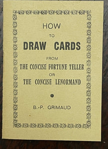 THE CONCISE FORTUNE TELLER CARD DECK - Grimaud, 1970 - DIVINATION, PROPHECY