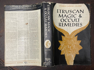 ETRUSCAN MAGIC AND OCCULT REMEDIES - Leland, 1963 - MAGICK SORCERY DIVINATION