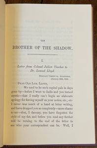 BROTHER OF THE SHADOW - Arno Press, 1st 1886 / 1976 - OCCULT SUPERNATURAL NOVEL