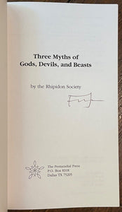 THREE MYTHS OF GODS, DEVILS AND BEASTS - 1st 1997 LORE, MYTHS, DEITIES - SIGNED